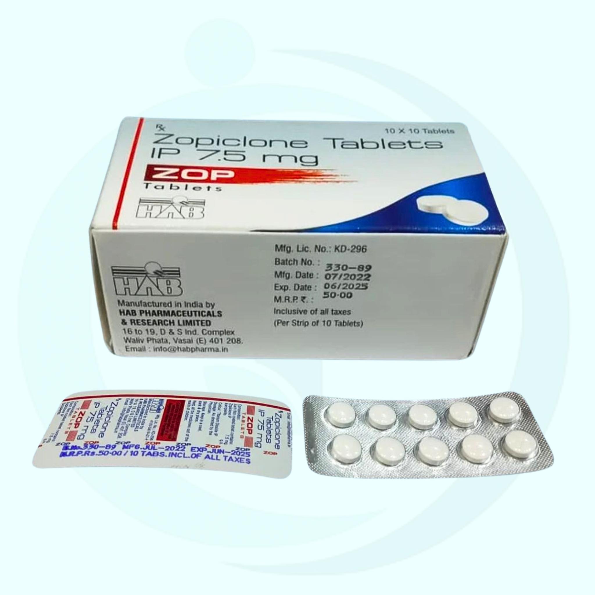 Zopiclone 7.5mg White Tablets